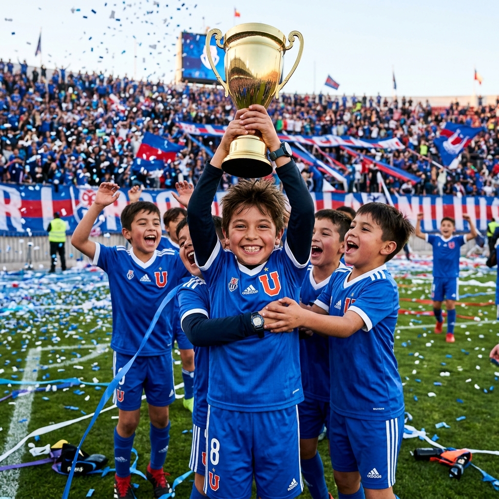 Fran Jr lifting the champions trophy
